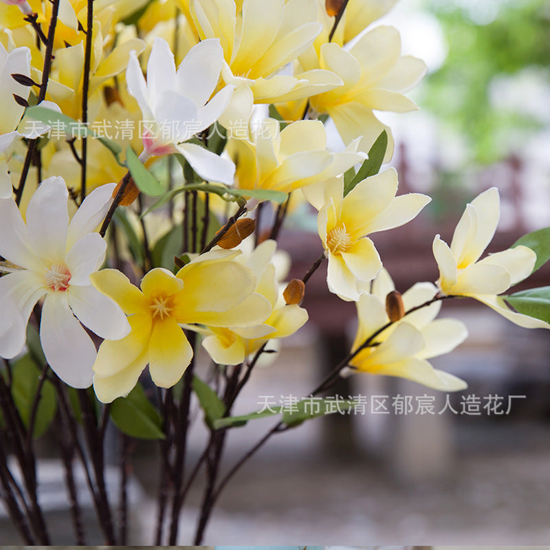 Elegant Silk Magnolia Stem for Weddings